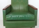 Green Vinyl Arm Chair